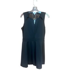 Olsenboye Knit Sleeveless Black Peek a boo Back Dress Sz 9 NWT